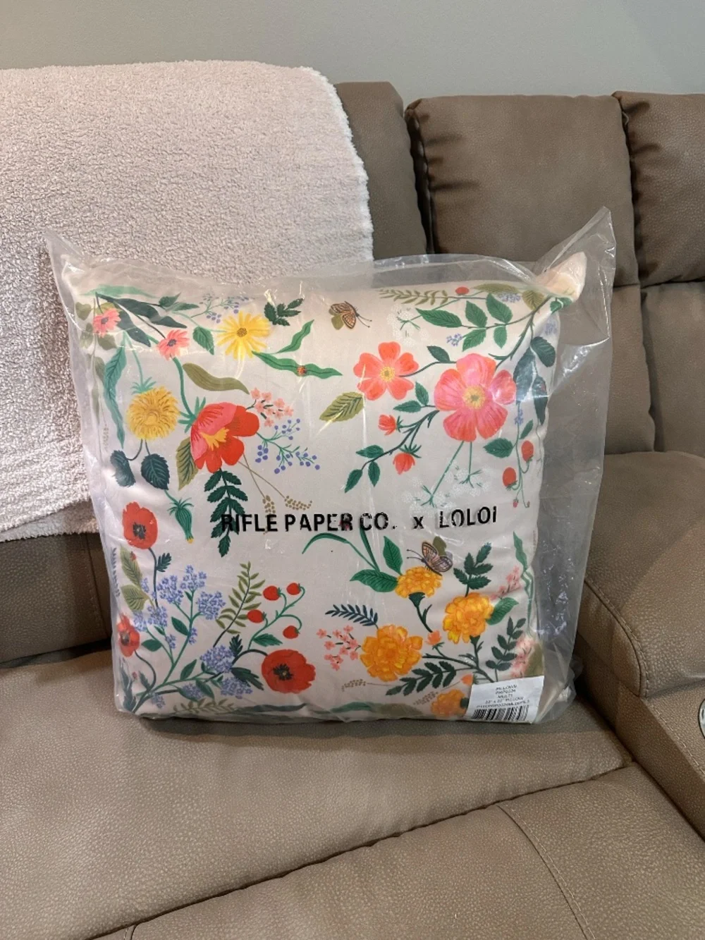 Rifle Paper Co large botanical pillow